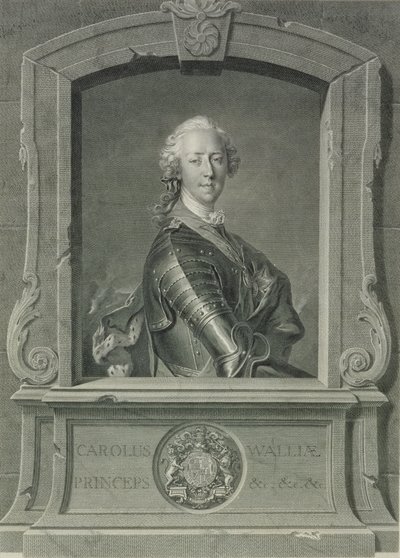 Prince Charles Edward Stuart, engraved by J.G. Wille by Louis Tocqué